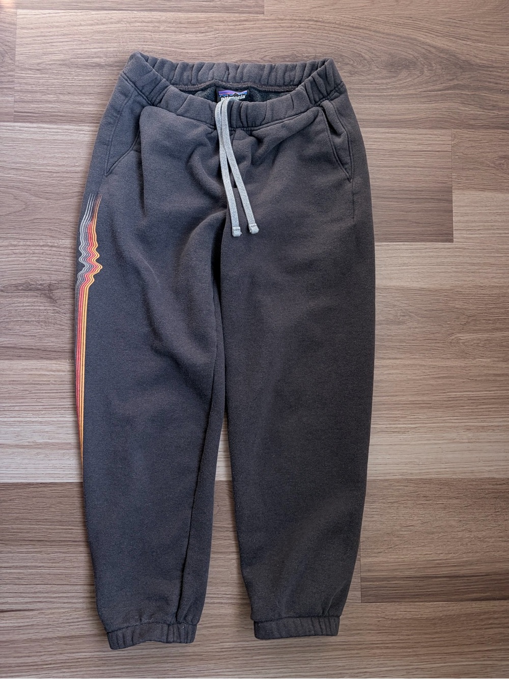 Patagonia Uprisal Sweatpants XS Gray Fleece Side Stripe Drawstring Joggers